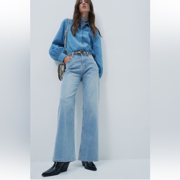 H&M Wide High Jeans in Denim Blue - Picture 3 of 7